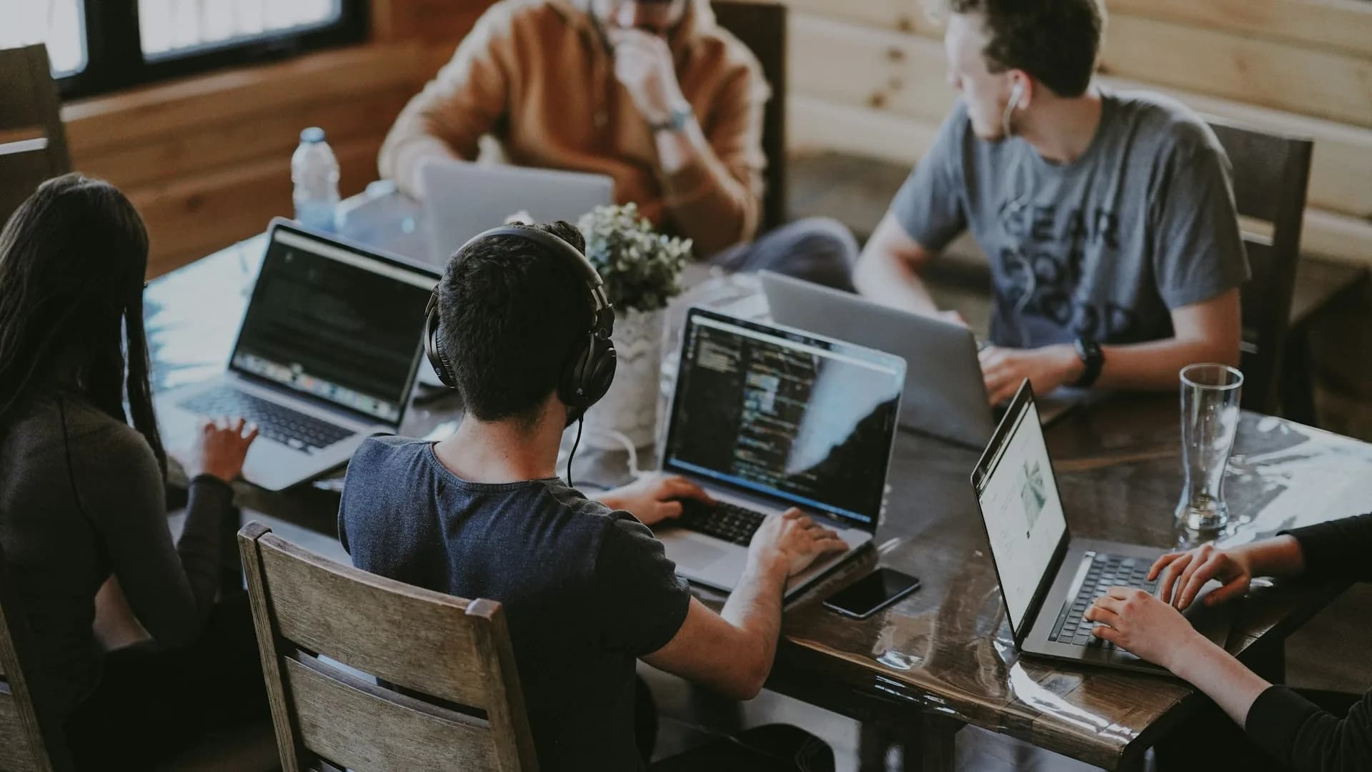 Marketing strategists collaborating on digital growth and brand visibility campaign